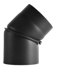 Ofenrohrbogen 0°-45° mit Schnellverschluß