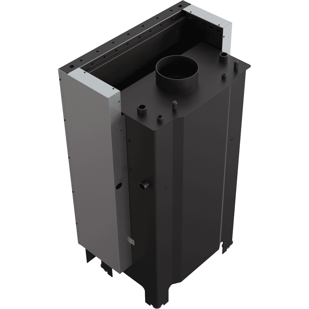 Wasserführender Kamineinsatz MBM 12 kW Ø 180 mit Schiebetür