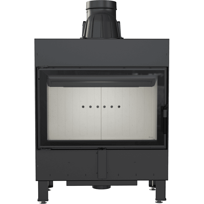 Intelligenter Kamineinsatz aus Stahl LUCY 14 kW Ø 200 MSK