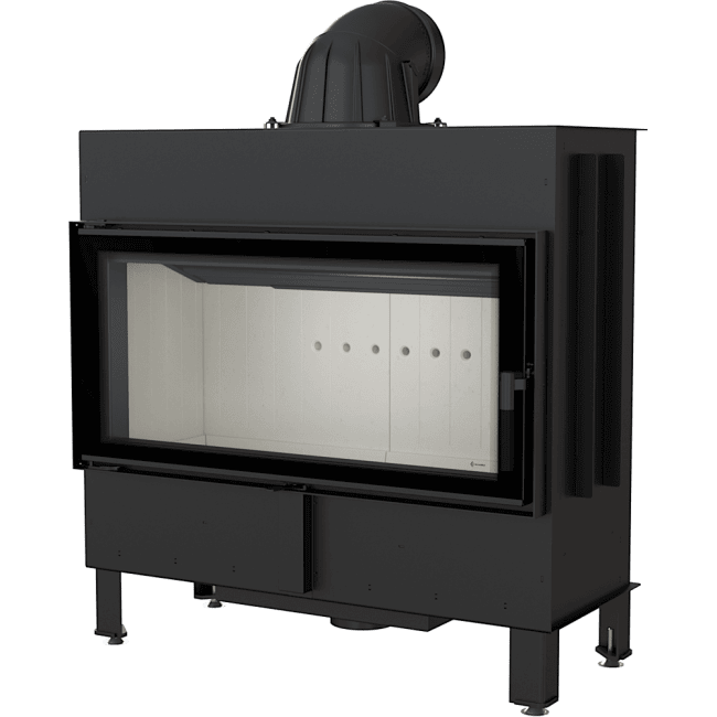 Intelligenter Kamineinsatz aus Stahl LUCY 16 kW Ø 200 MSK