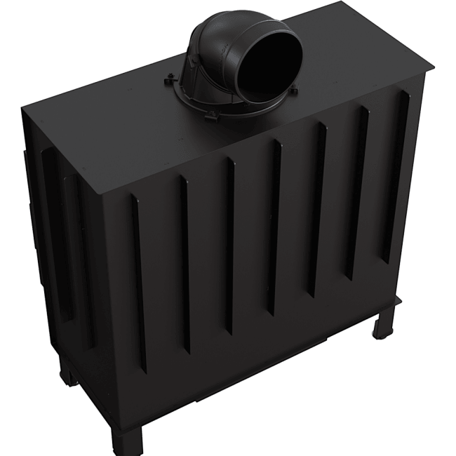 Intelligenter Kamineinsatz aus Stahl LUCY 16 kW Ø 200 MSK