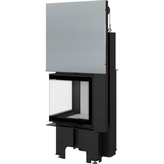 Intelligenter Kamineinsatz VNL 480/480 8 kW Ø 200 mit Schiebetür MSK GLASS