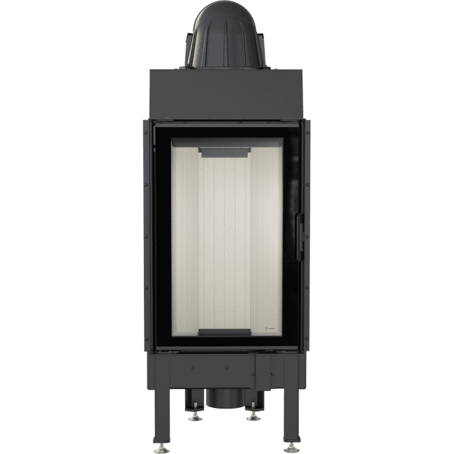 Intelligenter Kamineinsatz aus Stahl NADIA 9 kW Ø 200 MSK GLASS