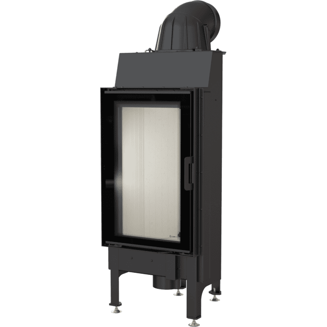 Intelligenter Kamineinsatz aus Stahl NADIA 9 kW Ø 200 MSK GLASS