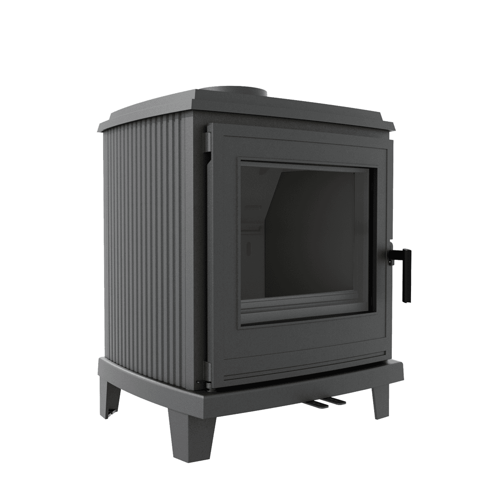 Gußeisen Kaminofen K11 Ø 150 6 kW mit Türfeder