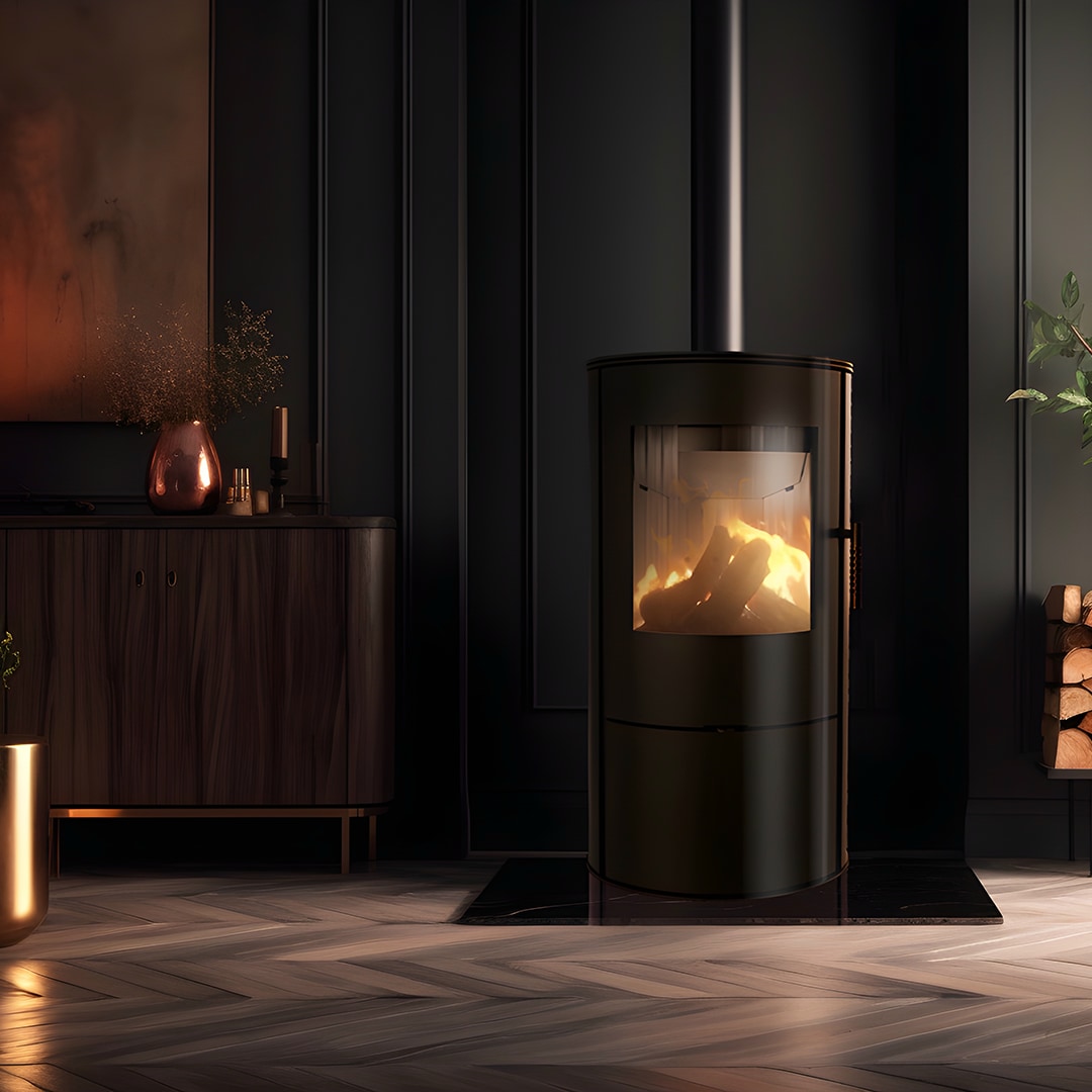 Kaminofen aus Stahl ROLLO Ø 150 7 kW