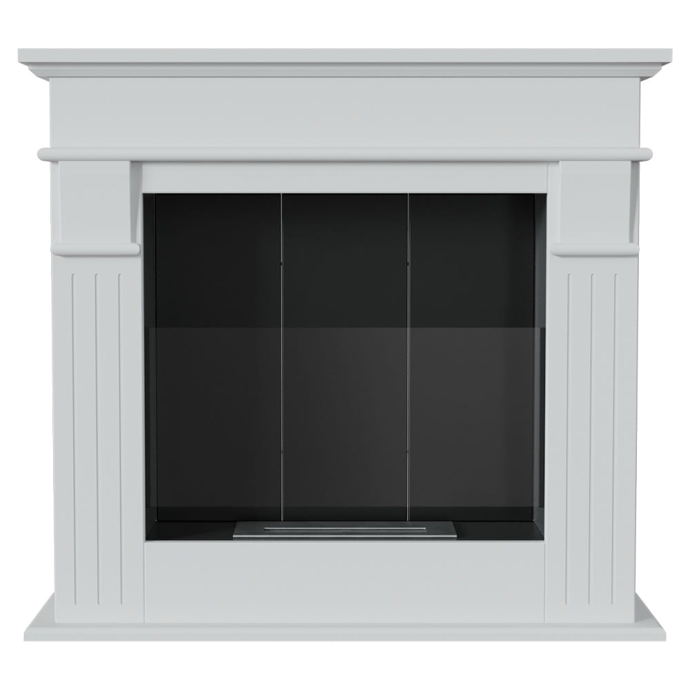 PORTAL BIOETHANOLKAMIN AUGUST TÜV WEIß SELBSTMONTAGE MIT VERGLASUNG