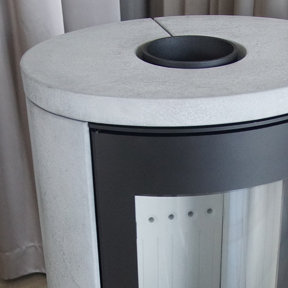 Kratki KOZA AB S/DR - Stahl Ofen 8 kW Ø 150 betongrau