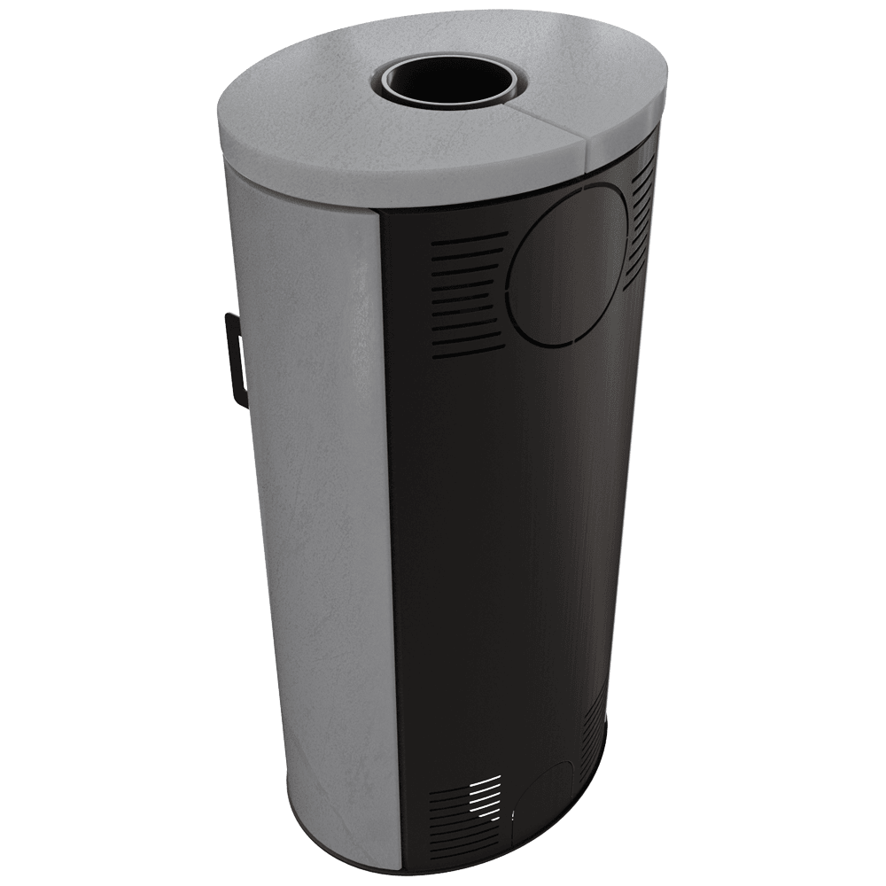 Kratki KOZA AB S/DR - Stahl Ofen 8 kW Ø 150 betongrau