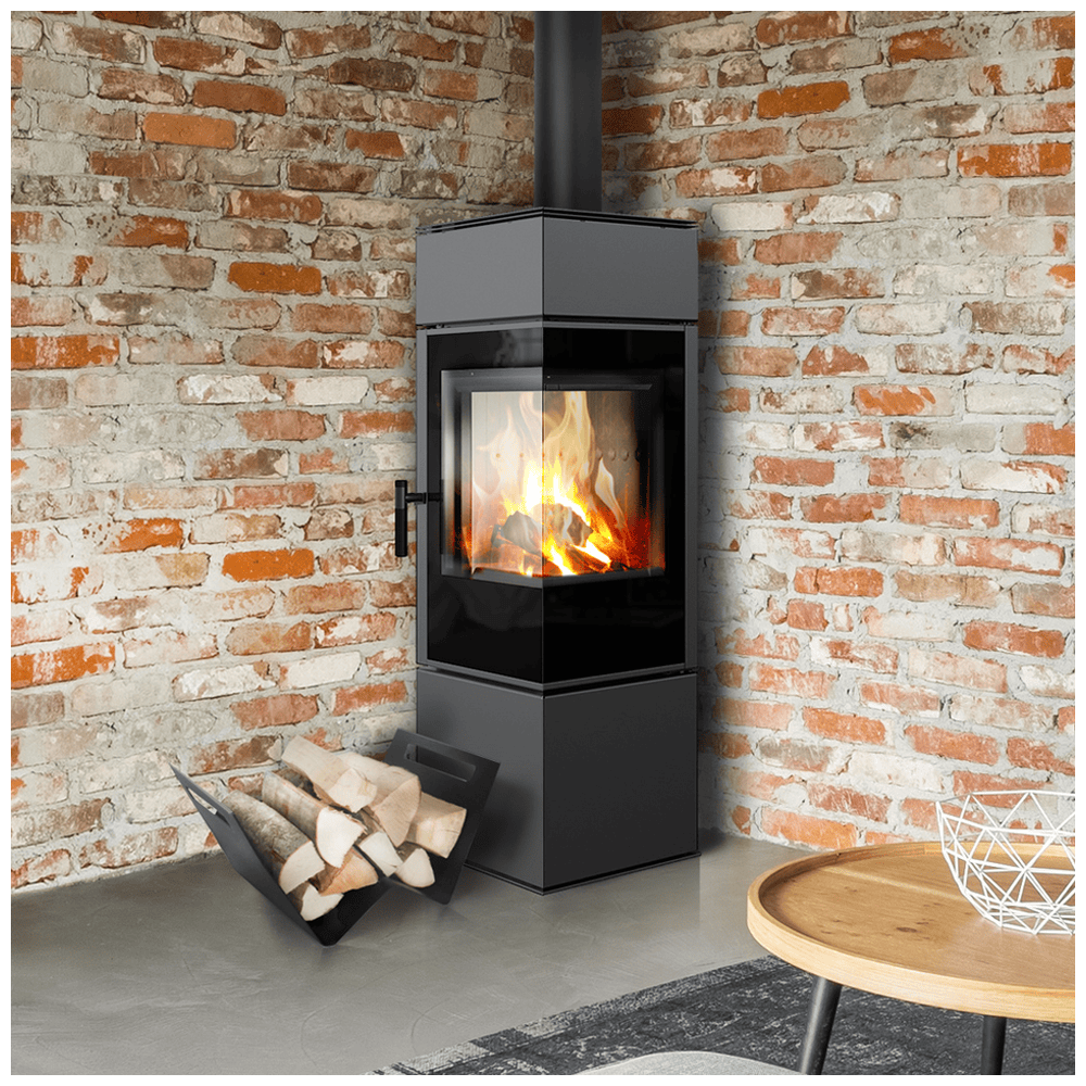 Kratki THOR - Kaminofen aus Stahl Ø 150 8 kW schwarz Verkleidung