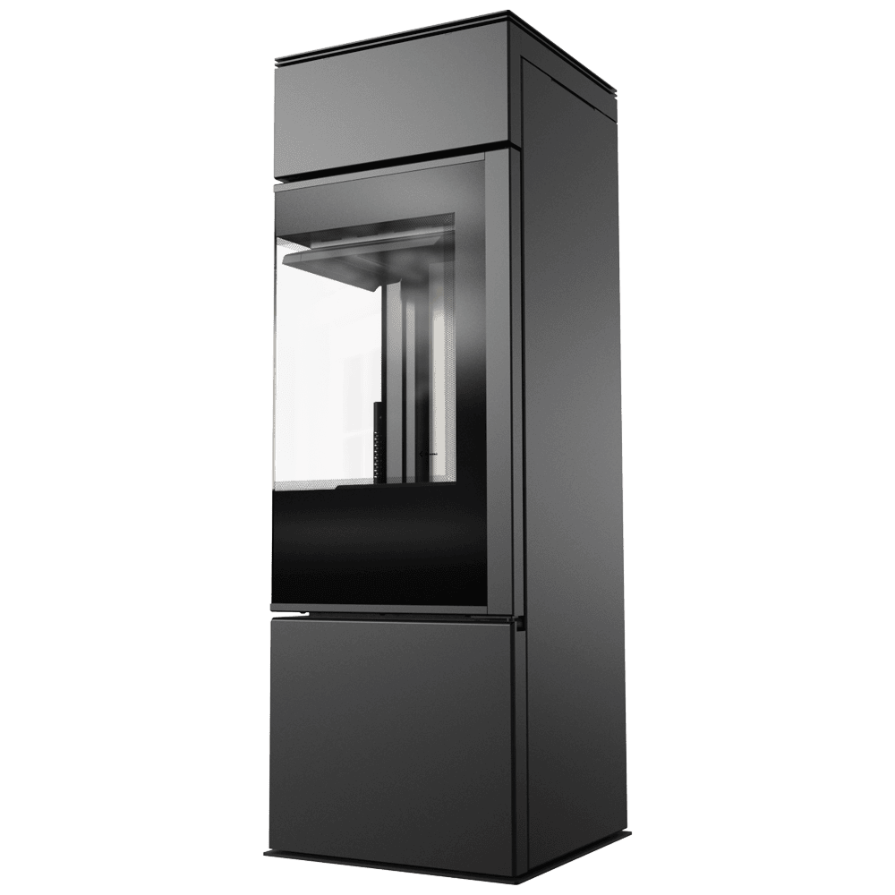 Kratki THOR - Kaminofen aus Stahl Ø 150 8 kW schwarz Verkleidung