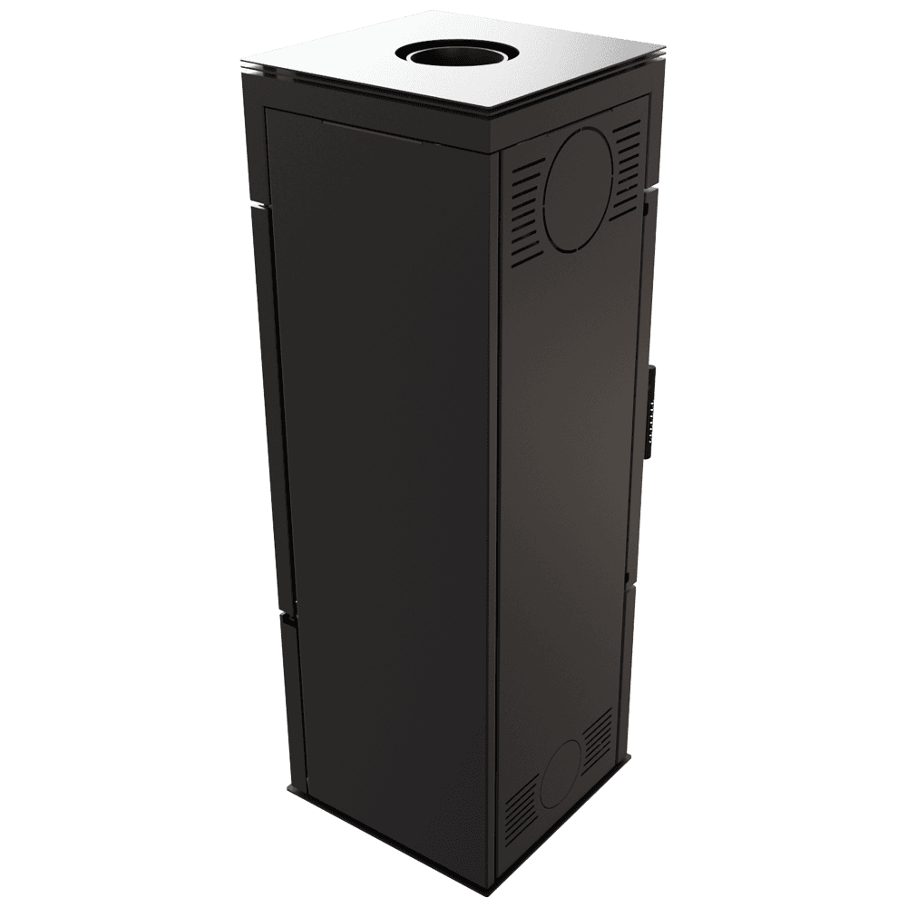 Kratki THOR - Kaminofen aus Stahl Ø 150 8 kW schwarz Verkleidung