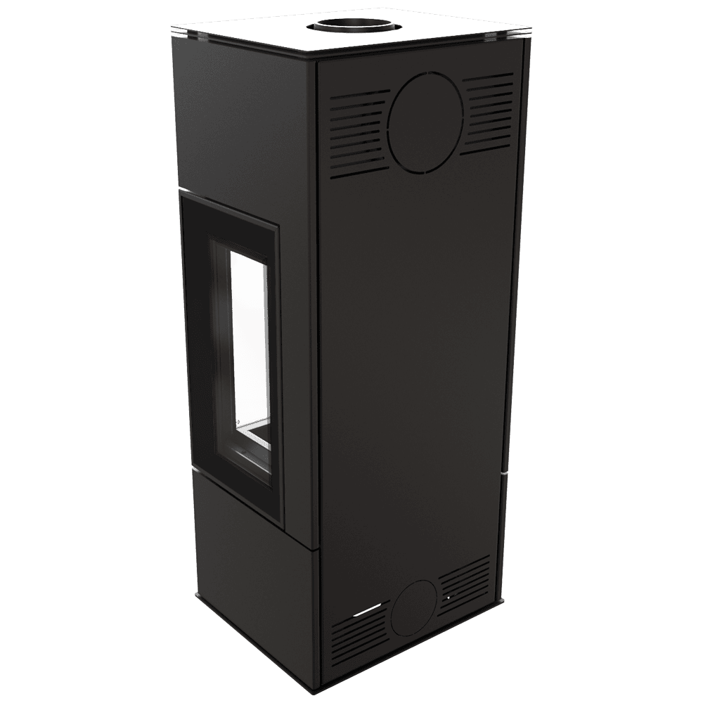 Kratki THOR VIEW - Kaminofen aus stahl Ø 150 8 kW mit Türfeder