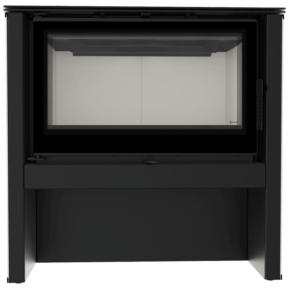 Kaminofen aus Stahl JUNO 12 kW Ø 160 weißes Paneel