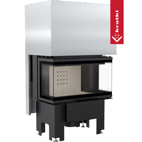 Kamineinsatz NBC 680/280 - 7 kW Ø 160 - Stahlfront mit Siebdruckglas