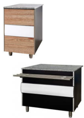 Neutrales Element 400 mit Granit mit Schublade