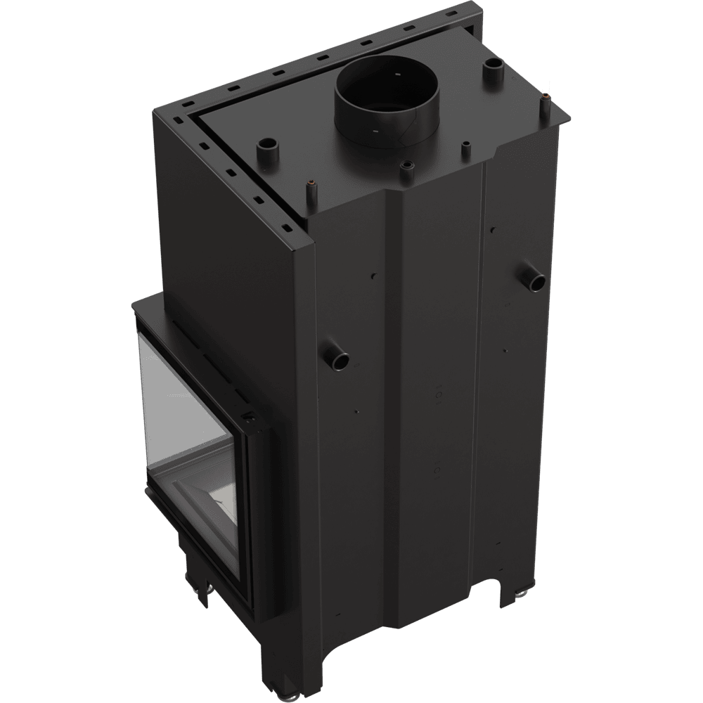 Wasserführender Kamineinsatz MBZ rechts 13 kW Ø 200