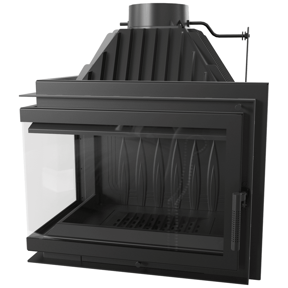 Kamineinsatz Gusseisen SIMPLE rechts 15 kW Ø 200