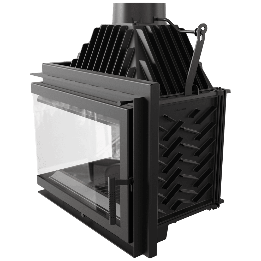 Kamineinsatz Gusseisen SIMPLE links 15 kW Ø 200