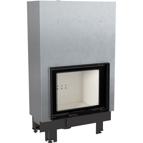 Kamineinsatz aus Stahl MBZ - 13 kW Ø 200 - Stahlfront mit Siebdruckglas