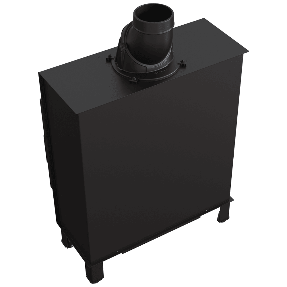 Kamineinsatz aus Stahl LUCY SLIM 10 kW Ø 160 Doppelverglassung