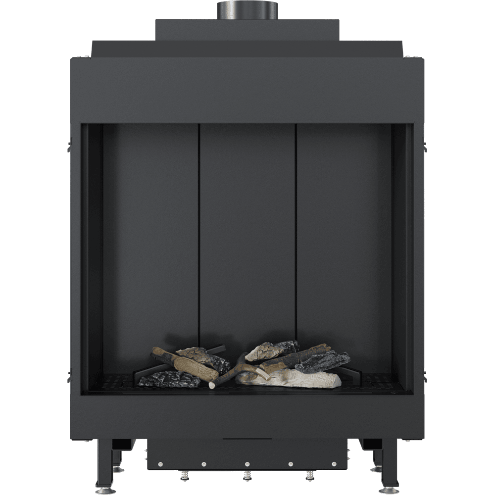 Gaskamin LEO 76 / 62 dreiseitig Erdgas ∅ 100/150 8 kW