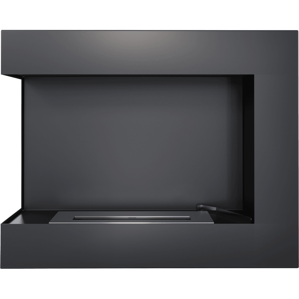 Wandkamin Bioethanol DELTA 900 TÜV links mit Verglasung