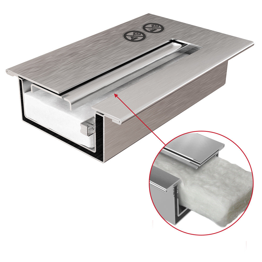 Wandkamin Bioethanol DELTA 900 TÜV links mit Verglasung