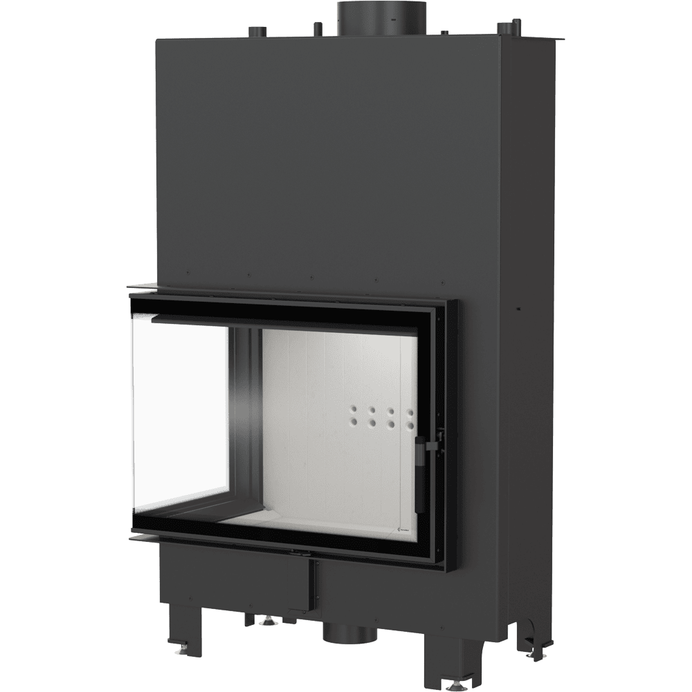 Wasserführender Kamineinsatz MBA links 17 kW Ø 200 gebogenes Glas