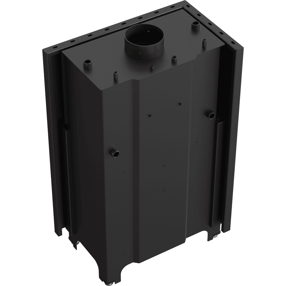 Wasserführender Kamineinsatz MBA links 17 kW Ø 200 gebogenes Glas