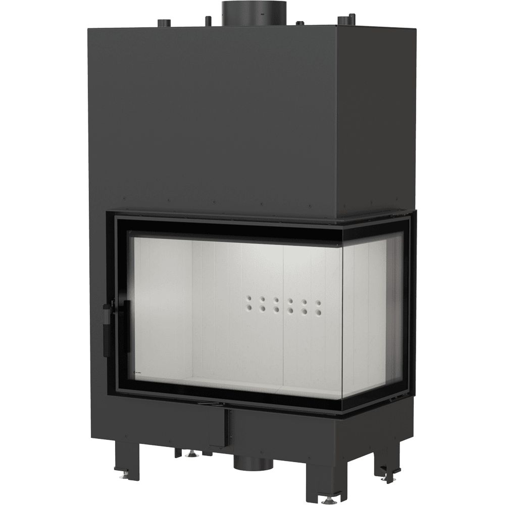 Wasserführender Kamineinsatz MBA rechts 17 kW Ø 200 gebogenes Glas