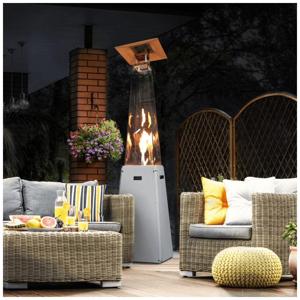 Gasheizstrahler Umbrella BS Stahl schwarz 12kW Set