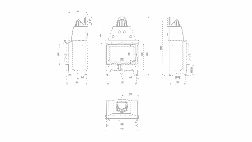 Kamineinsatz aus Stahl MBO - 15 kW Ø 200 - Stahlfront mit gebogenem Siebdruckglas