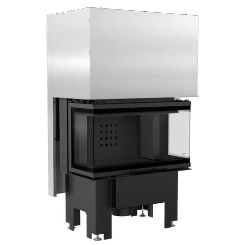 Kamineinsatz NBC 680/280 - 7 kW Ø 160 - Stahlfront mit Siebdruckglas