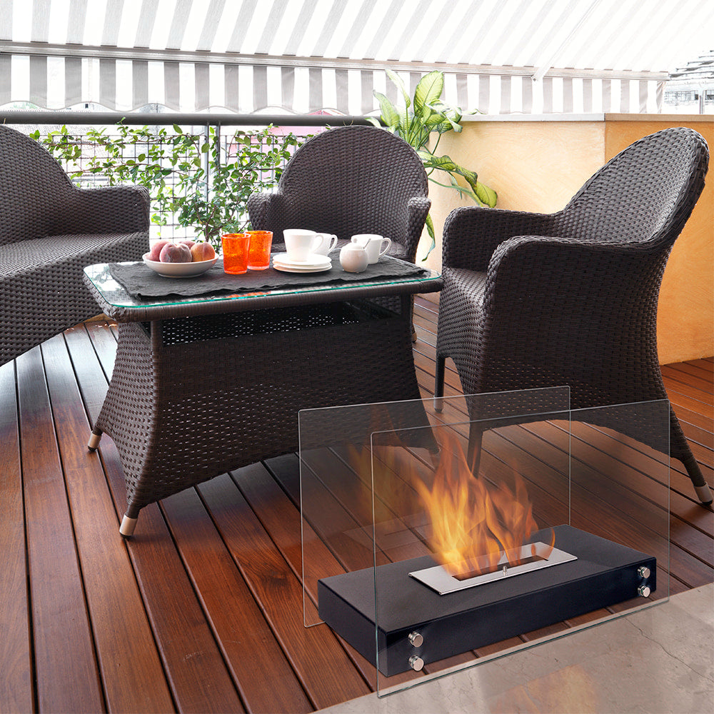 Bioethanol Kamin Freistehend HOTEL schwarz TÜV