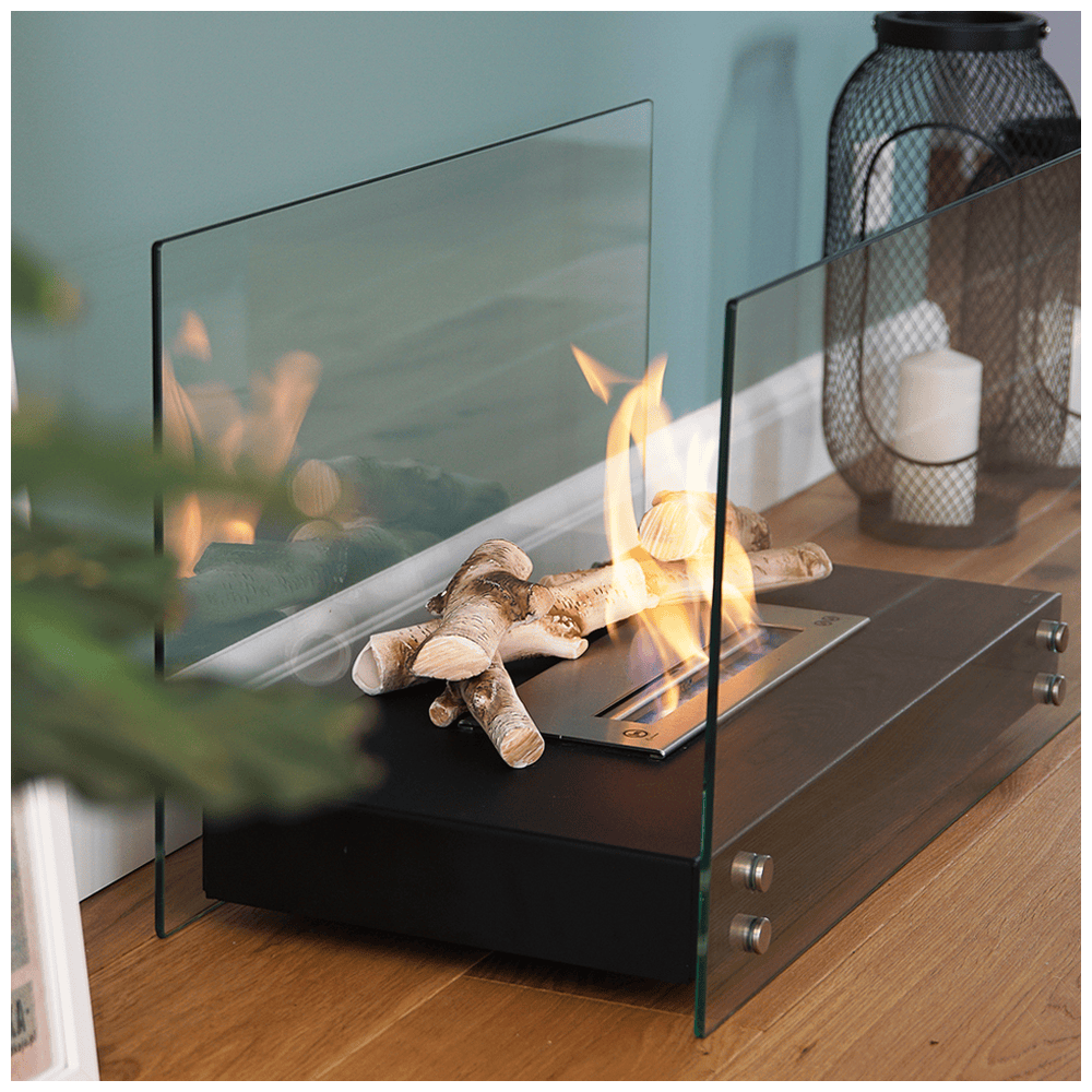 Bioethanol Kamin Freistehend HOTEL schwarz TÜV