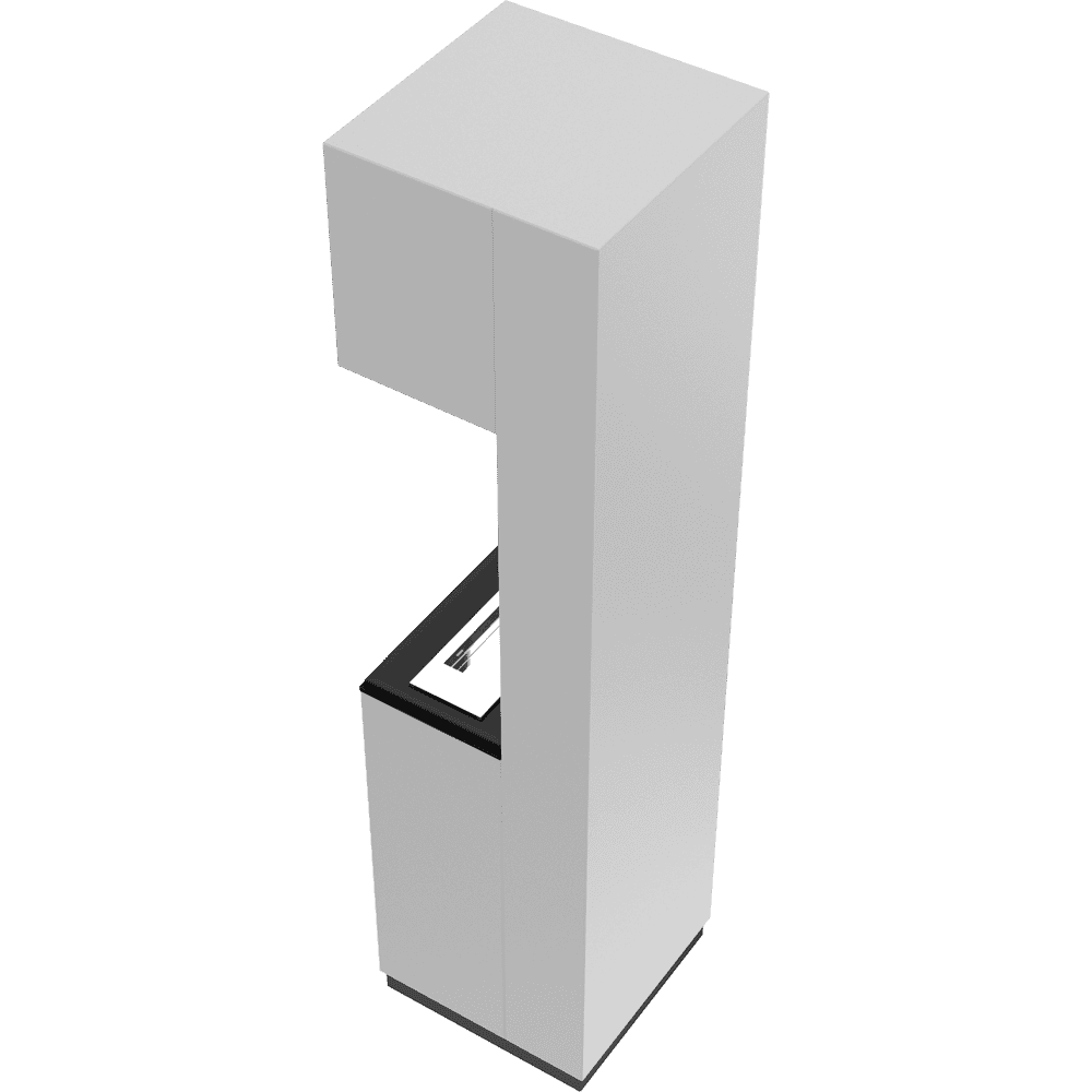 Portal Bioethanolkamin Freistehend SIERRA weiß mit Verglasung TÜV