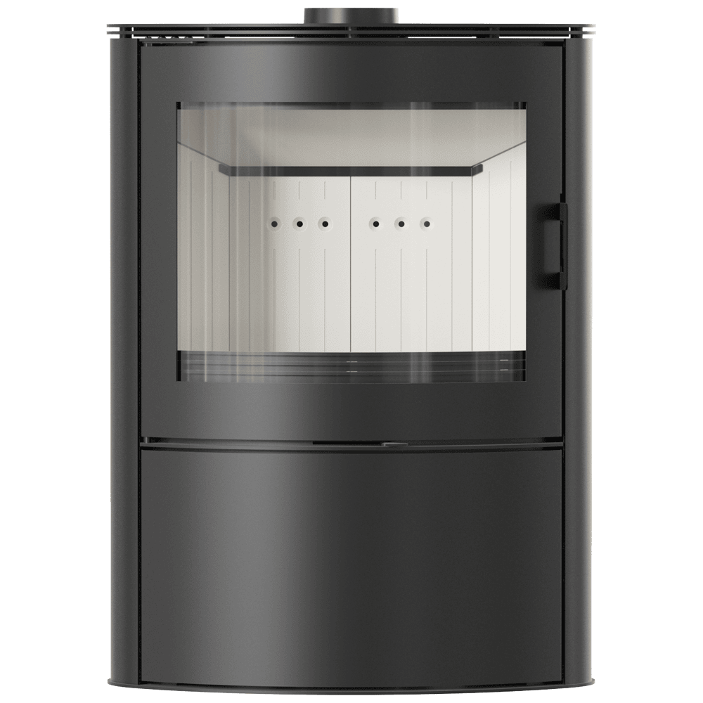 Kratki AB S/2 - Kaminofen aus stahl Ø 150 10 kW schwarz Verkleidung