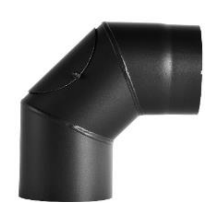 Ofenrohrbogen 90° starr mit PT