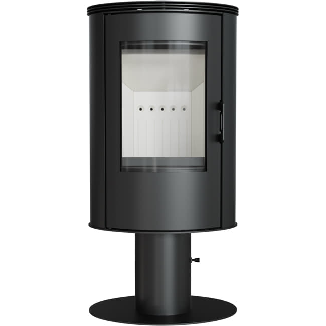 Kratki AB S/N/DR - Kaminofen aus Stahl mit Standfuss 8 kW Ø 150 mit Zubehör