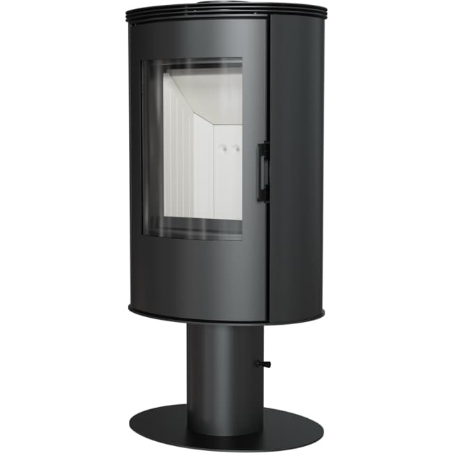 Kratki AB S/N/DR - Kaminofen aus Stahl mit Standfuss 8 kW Ø 150 mit Zubehör