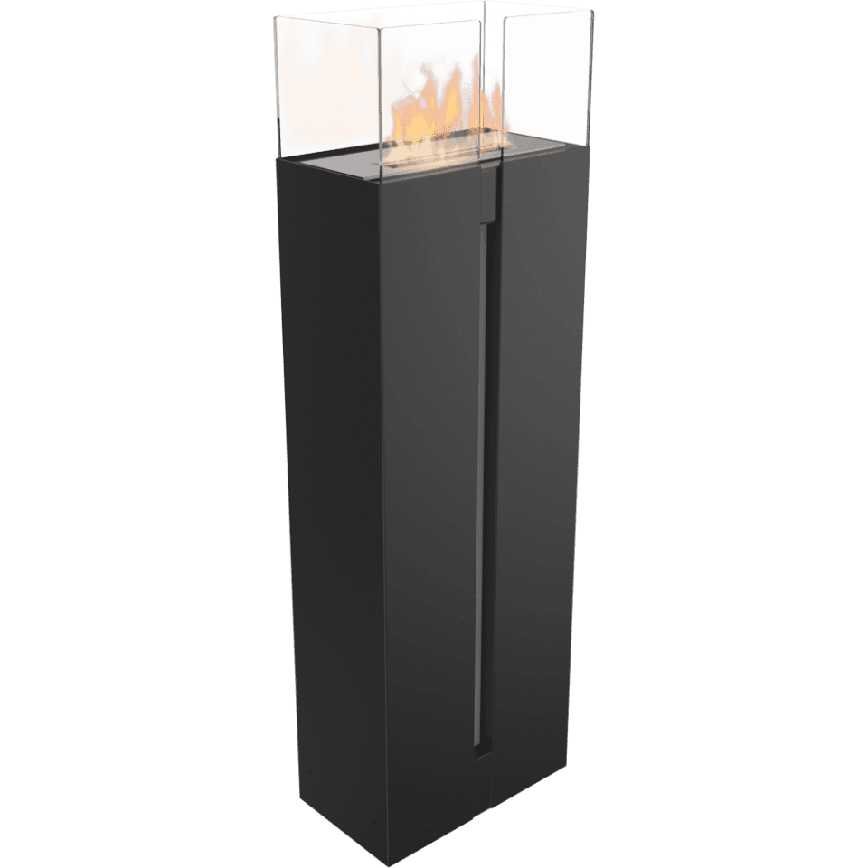 Bioethanol Kamin Freistehend ROMEO schwarz TÜV Zubehörset