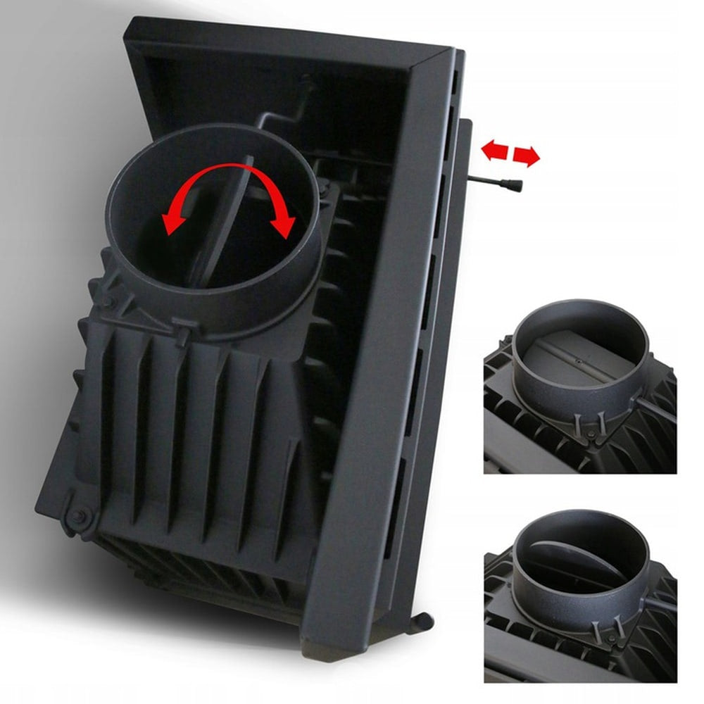 Kamineinsatz Gusseisen SIMPLE links 8 kW Ø 200 Einbausatz 1