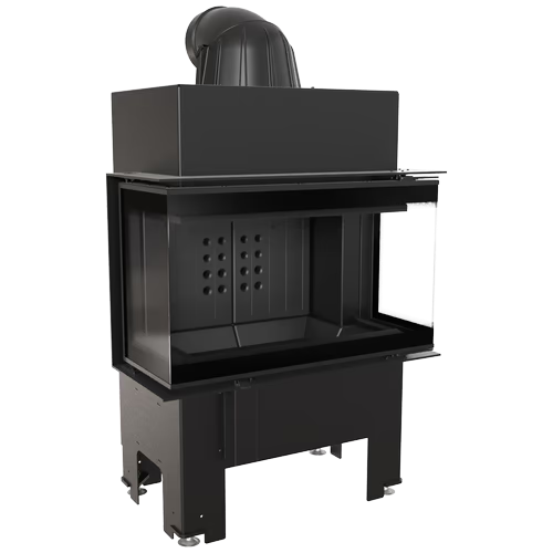 Kamineinsatz NBC 680/280 - 7 kW Ø 160 - Stahlfront mit Siebdruckglas