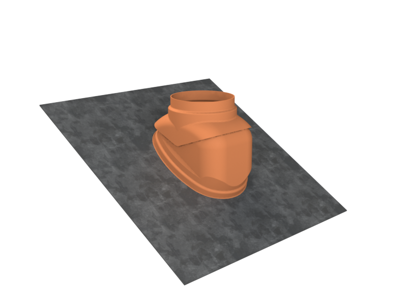 Schrägdachpfanne + PE Gleitschale - terra