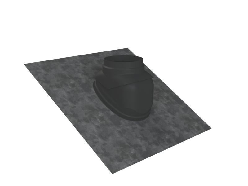 Schrägdachpfanne + PE Gleitschale - schwarz