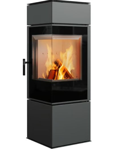 Kratki THOR - Kaminofen aus Stahl Ø 150 8 kW mit Türfeder