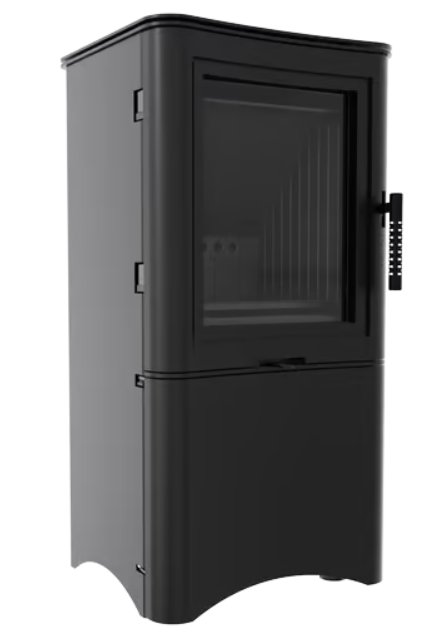 Kratki K5 - Kaminofen aus Stahl Ø 150 7 kW regal für holz mit Tür