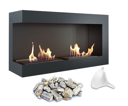 Wand-Biokamin DELTA 900 links Set