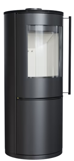 Kratki PICARD - Kaminofen aus Stahl Ø 150 9 kW mit Türfeder